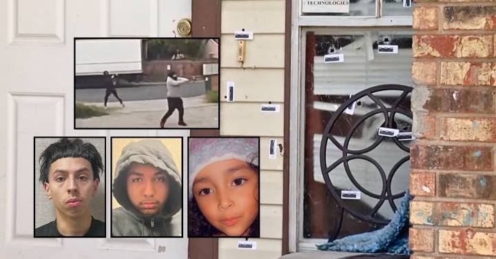 'Like Swiss cheese': Child shot dead by men who fired 20 to 25 times at her home, cops say