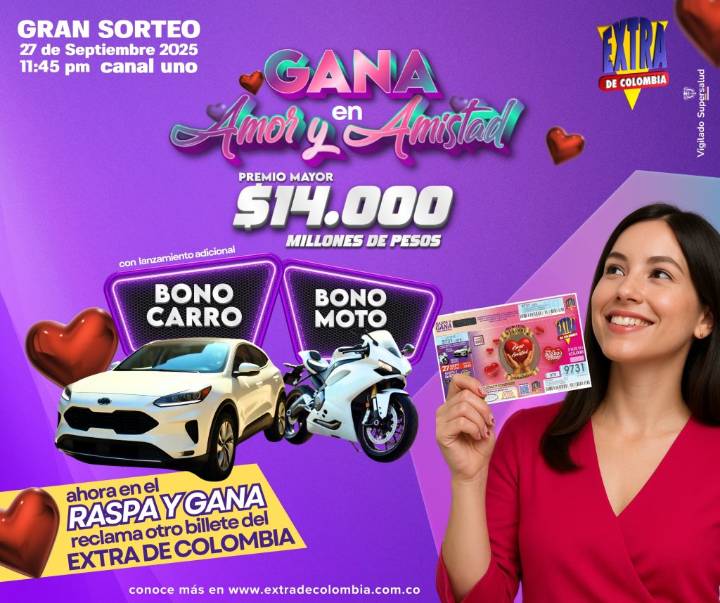 En Amor y Amistad juega y gana con el Extra de Colombia