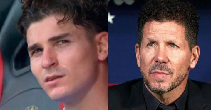 Julián Álvarez explotó contra el Cholo Simeone al ser reemplazado en Atlético Madrid: «Siempre a mí»