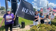 Brevard Make Billionaires Pay protest calls for end of fascism