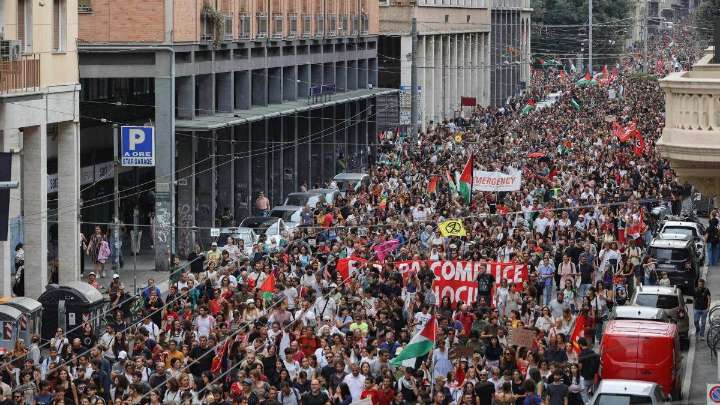 Italia tuvo marchas y huelgas en solidaridad con Gaza, y también disturbios