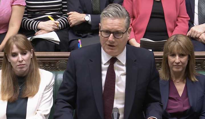 Keir Starmer comes to Angela Rayner's defence at PMQs