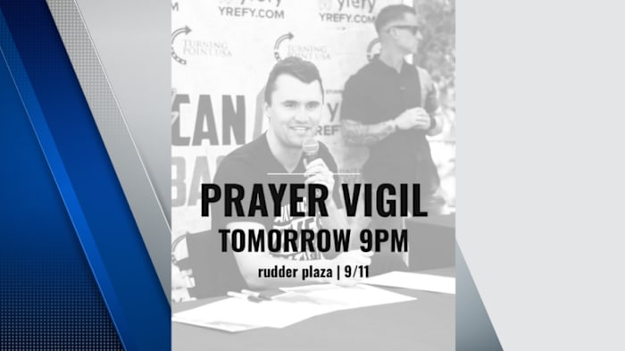 Prayer vigil planned at Texas A&M for Charlie Kirk after fatal shooting