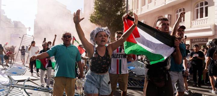 Por protestas propalestinas en la meta, Vuelta a España termina sin podio y sin celebración