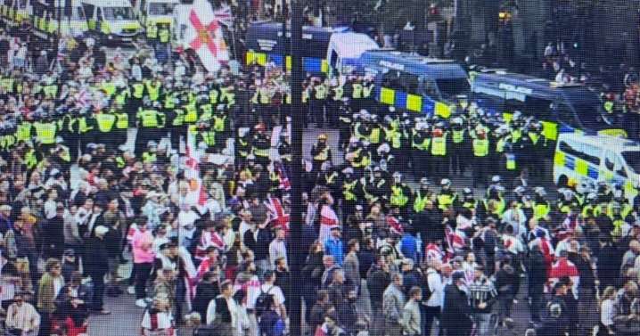 Tommy Robinson supporters attack police at Unite the Kingdom rally