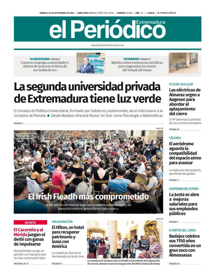 Consulta la portada correspondiente al día 20 de septiembre de 2025