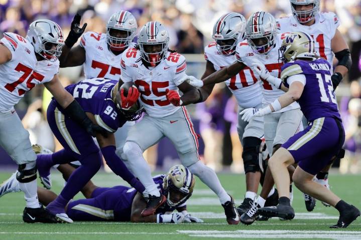 The Latest: Coming up fast, look for major shakeups in the AP’s top 5 college football rankings