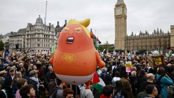 Donald Trump en el Reino Unido: protestas de miles de detractores