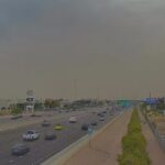 Dust blows into parts of the Valley, affecting road visibility