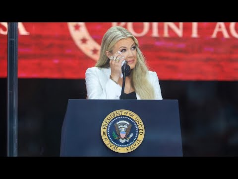 Erika Kirk speaks at Charlie Kirk's memorial service