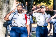 Seneca Valley Junior ROTC members honor the memory of those killed on 9/11