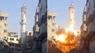 Israel continúa destruyendo Ciudad de Gaza: el momento en el que bombardea una mezquita del siglo XIII
