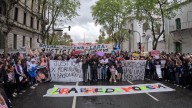 Triple femicidio narco: incidentes en la marcha al Congreso en reclamo de justicia
