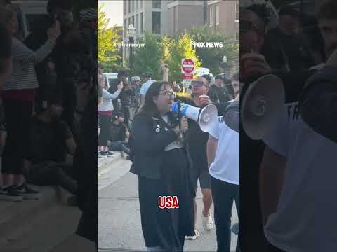 WATCH: 'USA' chants OVERPOWER leftist protesters at TPUSA rally #shorts #foxnews #us #news #politics