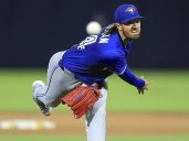 Veteran RHP Kevin Gausman settles into his start following two delays