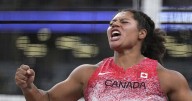 Rogers wins gold, sets Canadian record in hammer throw at world championships