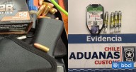 Tras querella de Aduanas en su contra: mujer que ingresó al país con armas queda en prisión preventiva