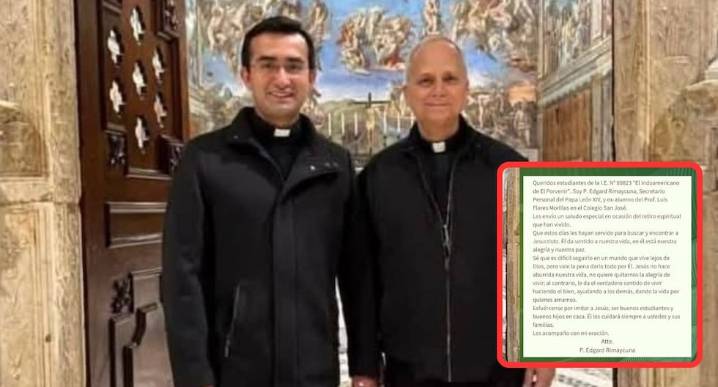 Secretario personal del Papa León XIV felicita a jóvenes de I.E. N° 80823 “El Indoamericano” de El Porvenir 