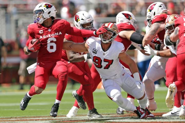 49ers star defensive end Nick Bosa is out for the season with a torn ACL