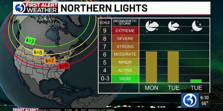 The Northern Lights could be visible tonight