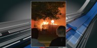 Crews responding to new fire at site of University of Jamestown building damaged by January fire