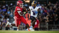 Who are the top midseason football stat leaders in Fayetteville?