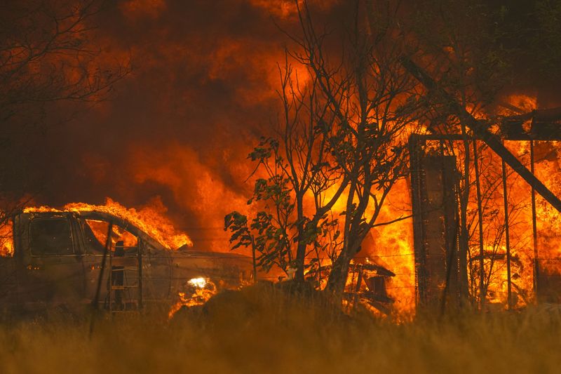 Wildfires blaze across California Gold Country, ravage historic town