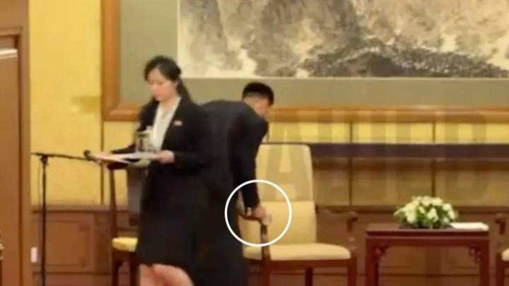 Eerie moment paranoid Kim Jong-un’s enslaved lackeys destroy all traces of despot’s DNA after his meeting with Putin