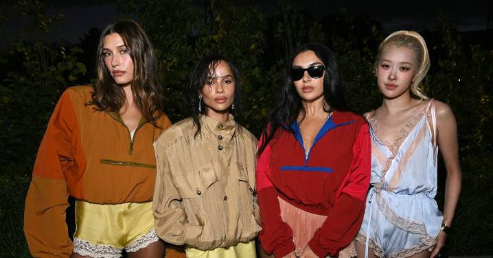 Zoë Kravitz, Hailey Bieber, Charli xcx, & Rosé Mingle at Paris Fashion Week
