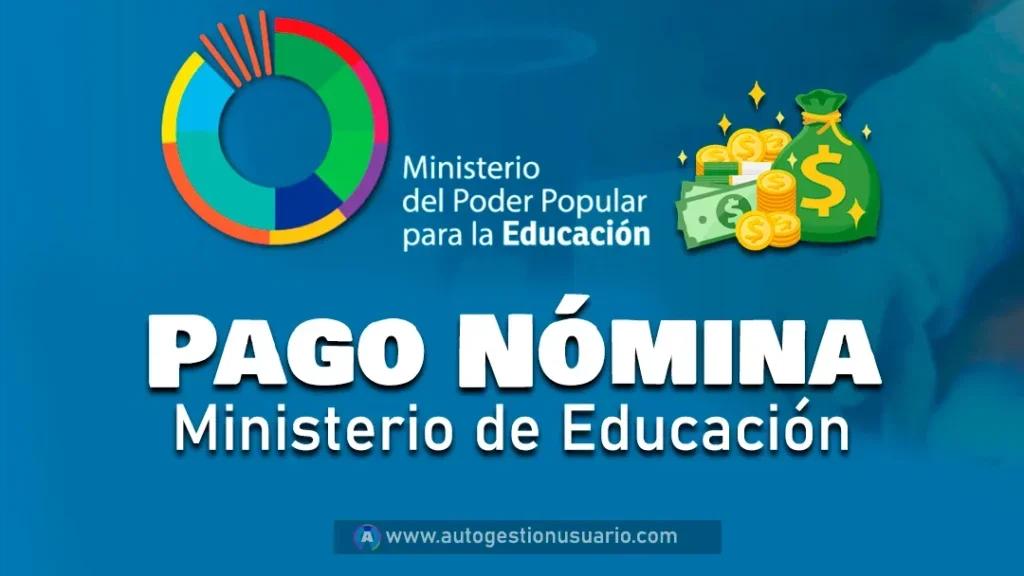 Cronograma de Pago del Ministerio de Educación Venezuela