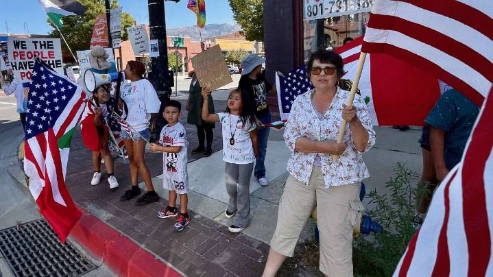 Anti-Trump demonstrators gather in Ogden, other Utah locales for Labor Day protests