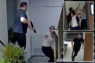 Harrowing video shows gunman chase wife through hospital, shoot her dead with shotgun