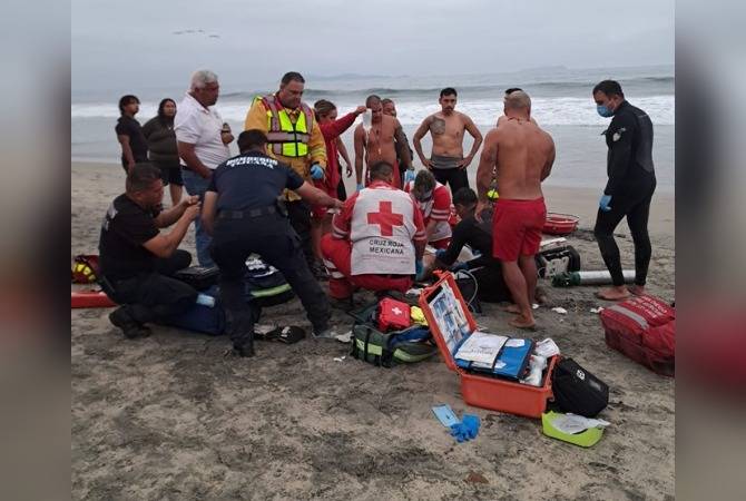 Muere ahogado frente a la playa de Tijuana; otro hombre resulta lesionado