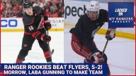 Rangers beat Flyers 5-2, Noah Laba and Scott Morrow gunning for Opening Night roster spots!!
