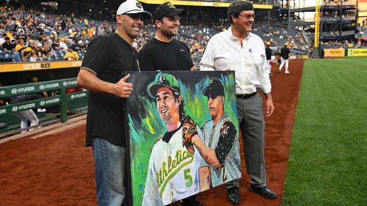 Jack Wilson recreates 19-year-old first pitch to son, Jacob