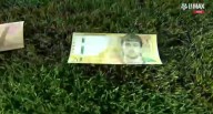Insólito: hinchas de Cienciano lanzaron billetes con rostro de Gaspar Gentile y Josué Estrada