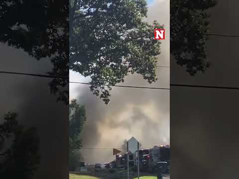 Closeup Of Mormon Church Fire After Shooting