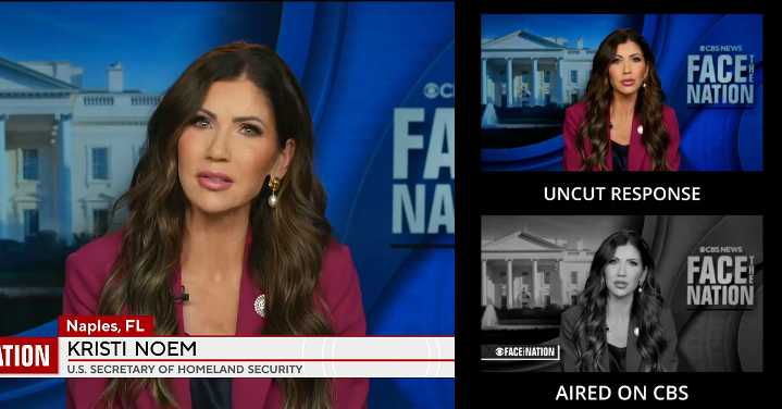CBS News Changes Interview Policy Following Backlash to Kristi Noem Interview