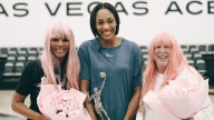 Aces owner Mark Davis and A'ja Wilson's dad don pink wigs in MVP su...