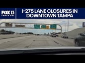 I-275 lane closures expected in downtown Tampa this week
