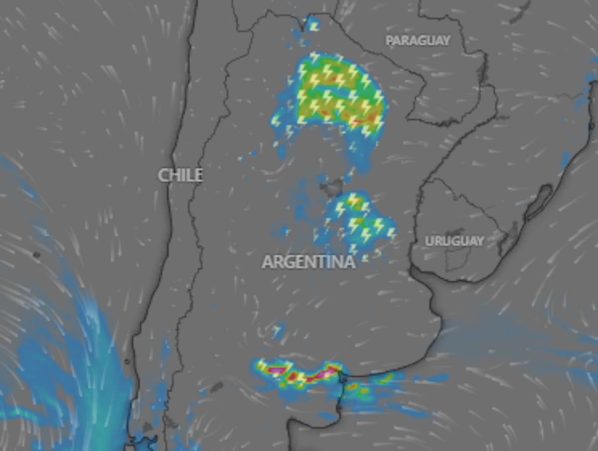En ocho provincias. Alerta amarilla por tormentas para este miércoles