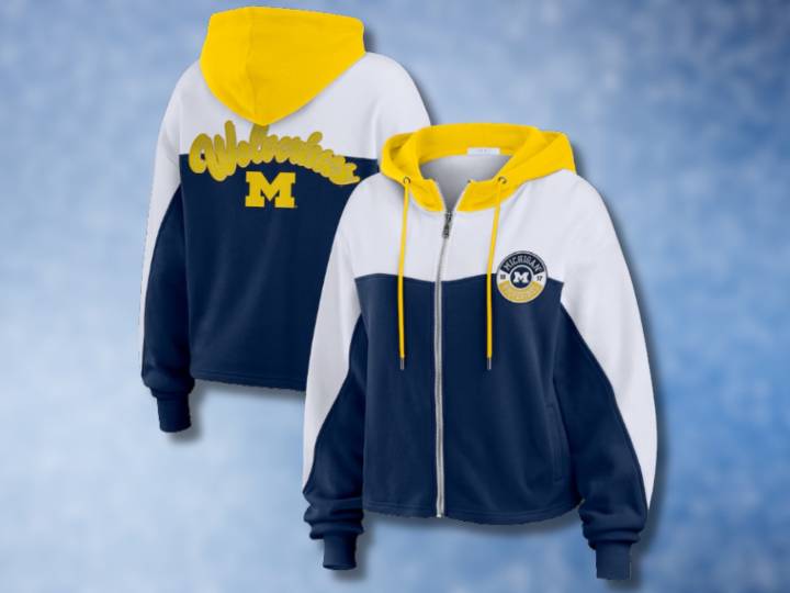 This stylish Michigan Wolverines hoodie is perfect for fall gamedays at the Big House