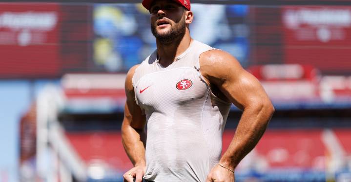 49ers will look into trade market ‘at appropriate time’ for DE depth