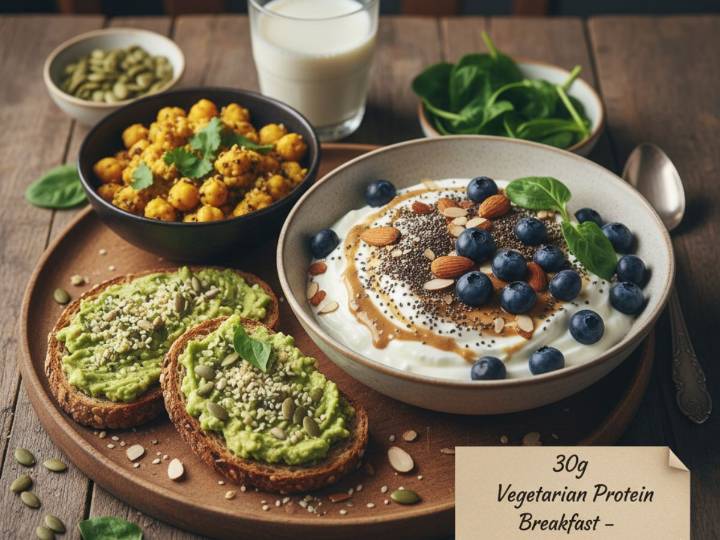 Power Up Your Morning: A Vegetarian Breakfast with 30g of Protein, No Meat, No Supplements