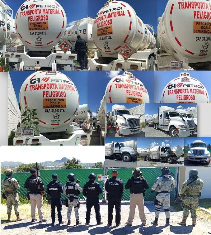 Policía de Hidalgo recupera 11 tractocamiones y remolques robados