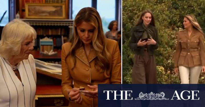 Catherine, Princess of Wales and Queen Camilla host Melania Trump at Windsor