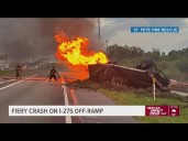 Driver injured in tractor-trailer crash turned fire on I
