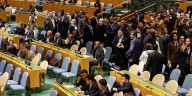 Dozens of delegates from multiple nations walk out of UN hall as Israeli prime minister prepares to speak