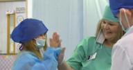 Local teacher turns classroom into hospital to give students hands