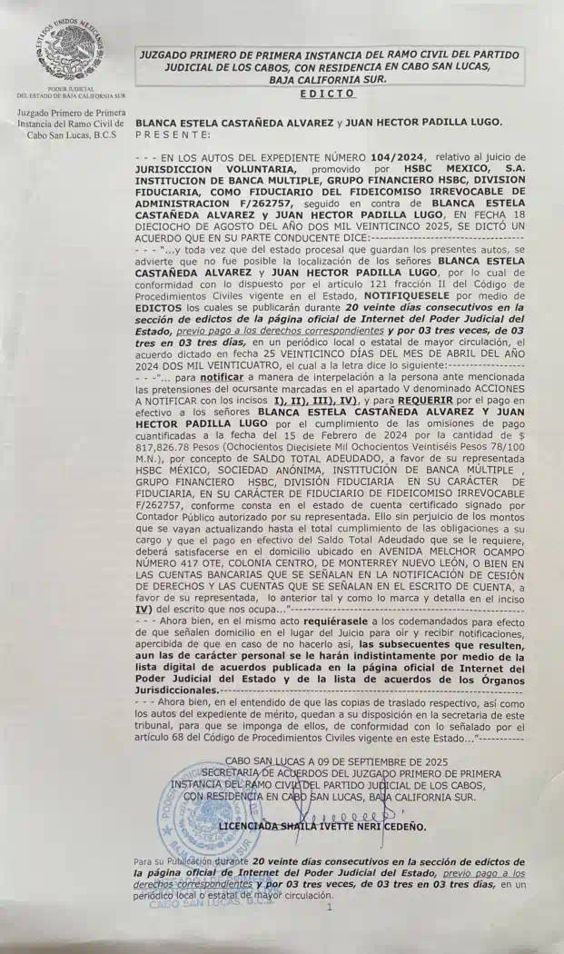 Edicto 104/2024